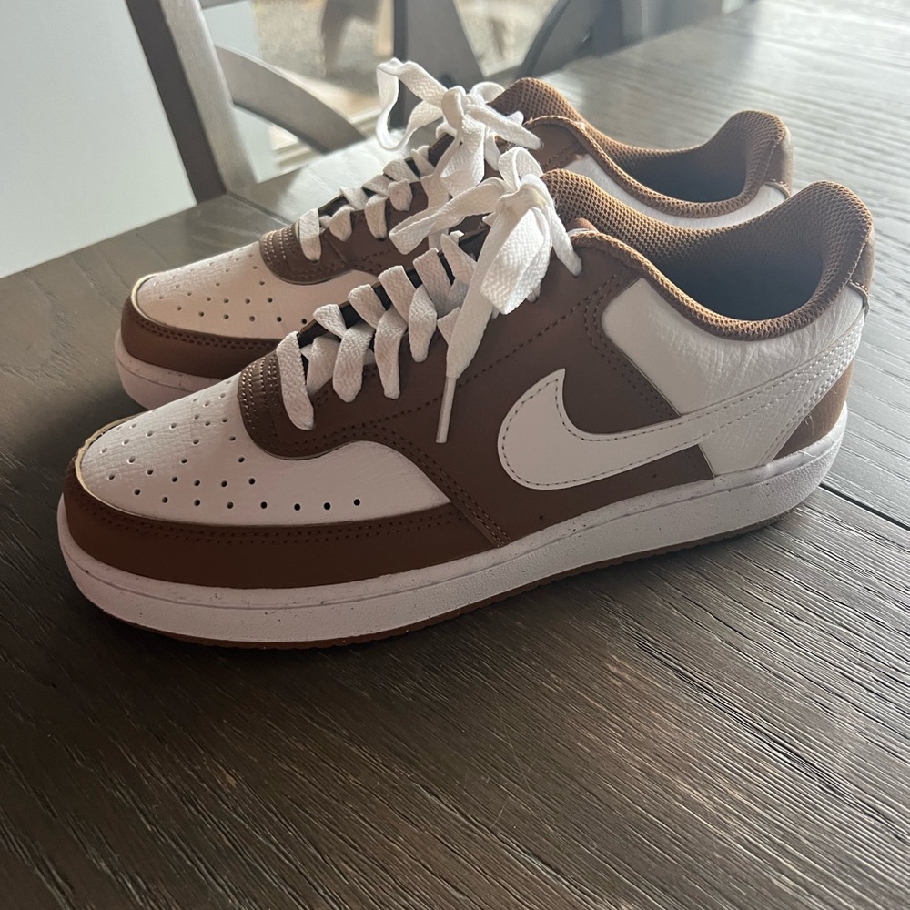Nike Women's Brown and White Sneakers
